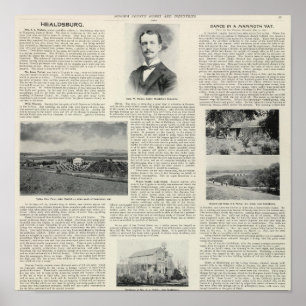 Poster Healdsburg, la Californie