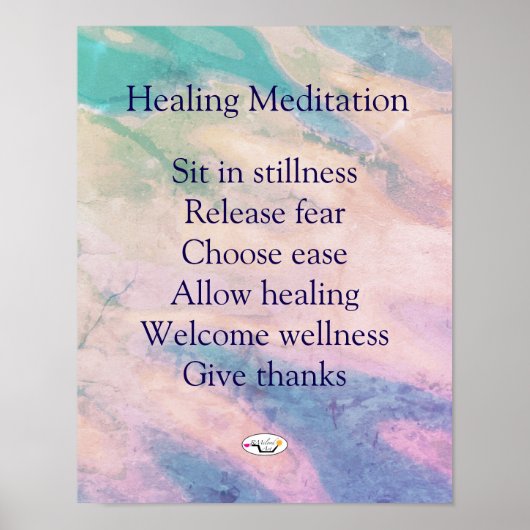 Poster Healing Meditation Print (Devant)