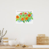 Poster Health Christian Encouragement Scripture Marigolds (Cuisine)