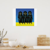 Poster "HEAR no Evil, SEE no Evil, SPEAK no Evil" (Cuisine)