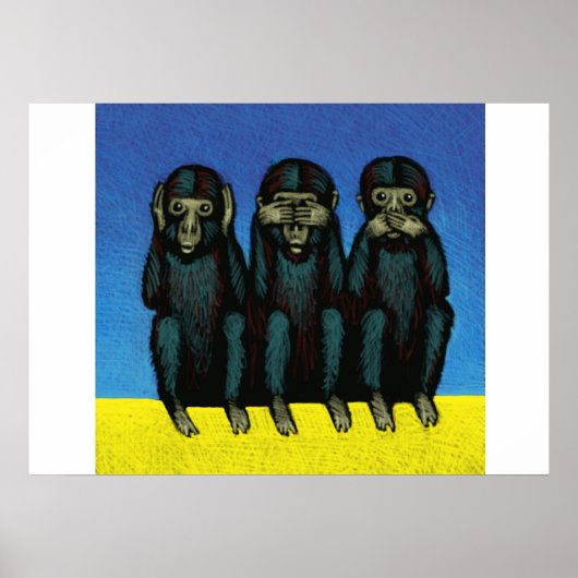 Poster "HEAR no Evil, SEE no Evil, SPEAK no Evil" (Devant)