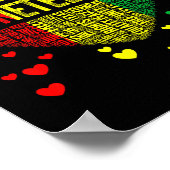 Poster Heart Black History Afro American African Freedom (Coin)