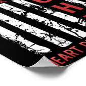 Poster Heart Disease Awareness February Usa Flag Ribbon R (Coin)