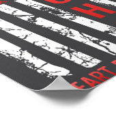 Poster Heart Disease Awareness February Usa Flag Ribbon R (Coin)