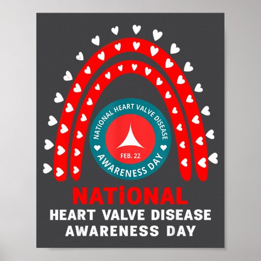 Poster Heart Disease Awareness - Heart Valve Disease Awar (Devant)