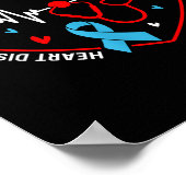 Poster Heart Disease Awareness Heartbeat Survivor Warrior (Coin)