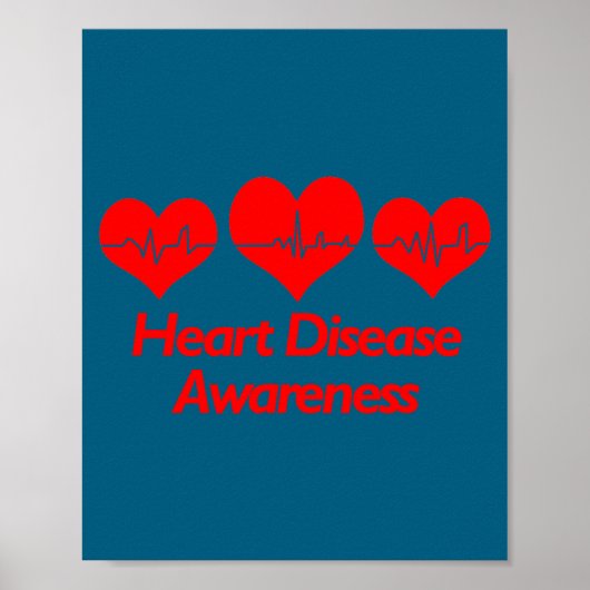 Poster Heart Disease Awareness Shirt - Heart Health (Devant)
