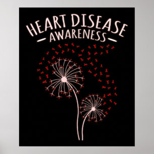 Poster Heart Disease Awareness Trees Survivor Patient Gra
