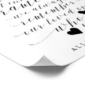 Poster Heart Drame in Frame Guest Book Mariage Sign (Coin)