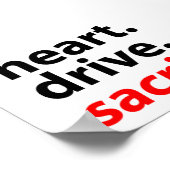 Poster Heart Drive Sacrifice Fitness Motivation Slogan (Coin)