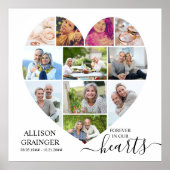 Poster Heart Formé 11 Photo Collage Funeral Memorial (Devant)