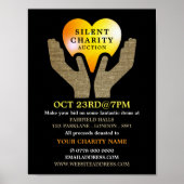 Poster Heart in Hands, Silent Charity Auction Event (Devant)