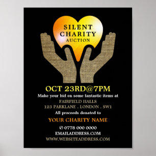 Poster Heart in Hands, Silent Charity Auction Event