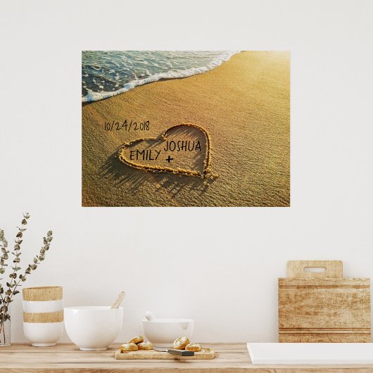 Poster Heart in the Sand Beach (Cuisine)