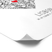 Poster Heart Lisbon City Map (Portugal) (Coin)