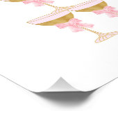 Poster Heart Pearls Prosecco Fête des mariées Bubbly Bien (Coin)