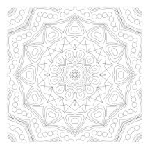 Heart Petal Mandala Symmetry Coloring Page Art