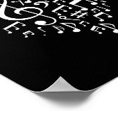 Poster Heart Shape Musical Notes Music Lovers Gift Valent (Coin)