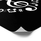 Poster Heart Shape Musical Notes Music Lovers Happy Valen (Coin)