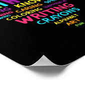 Poster Heart Tee Équipe de 4e année Enseignant Retour T (Coin)