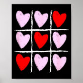 Poster Heart Tic Tac Toe Valentines Day  (Devant)