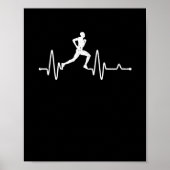 Poster Heartbeat course pouls runner drôle piste et fie (Devant)