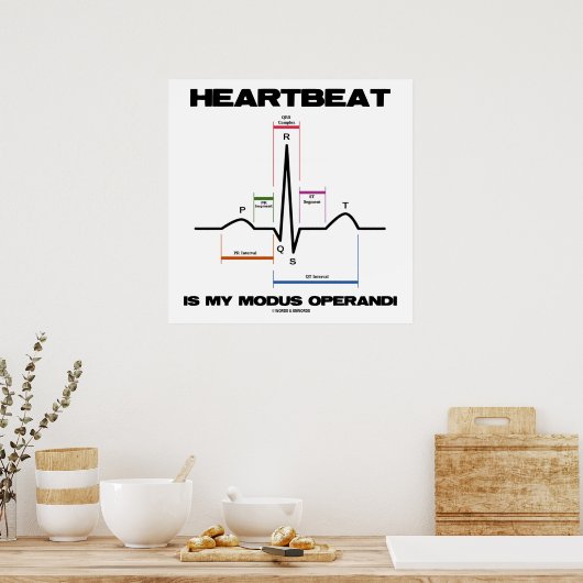 Poster Heartbeat Est Mon Modus Operandi Sinus Rhythm (Cuisine)