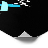 Poster Heartbeat Light Blue Ribbon Hydrocéphalie Lauréats (Coin)