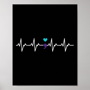 Poster Heartbeat Semicolon Prix de prévention du suicide