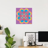 Poster HeartMandala avec HeartSpring Poem (Bureau à domicile)
