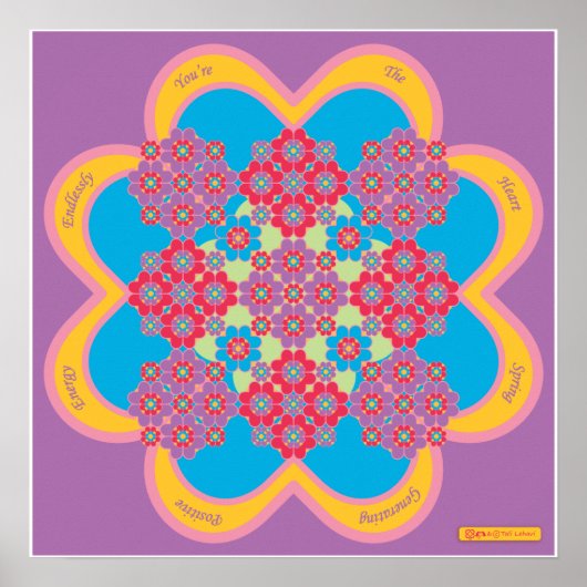 Poster HeartMandala avec HeartSpring Poem (Devant)