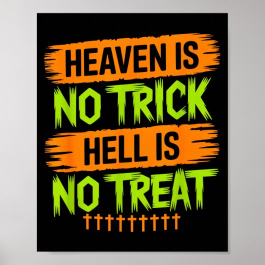 Poster Heaven Is No Trick Hell Is No Treat - Christian Ha (Devant)