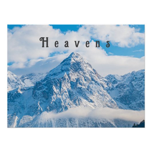 Poster Heavers personnalisés Sky Blue Image texte Glossy (Devant)