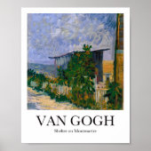 Poster Hébergement à Montmartre par Vincent Van Gogh (Devant)