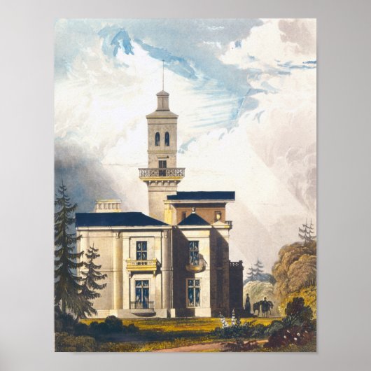 Poster Hébergement d'une villa italienne ou d'un pavillon (Devant)