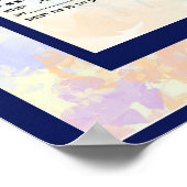 Poster Hébew conservateur coloré Texte Ketubah (Coin)