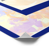 Poster Hébew conservateur coloré Texte Ketubah (Coin)