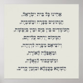 Poster Hébreu Acheinu Kol Beit Prière Israël pour les cap (Devant)