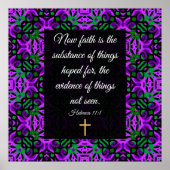 Poster Hébreux 11:1 (Devant)