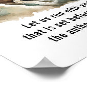 Poster Hébreux 12:1 Courir avec Endurance Cheval Bible Ve (Coin)