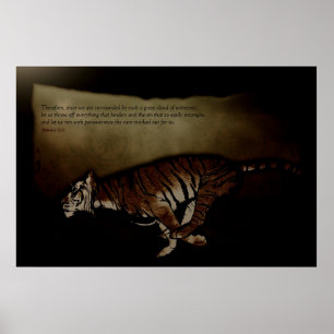 Poster - Hébreux 12:1 - Let us Run! Inspiration