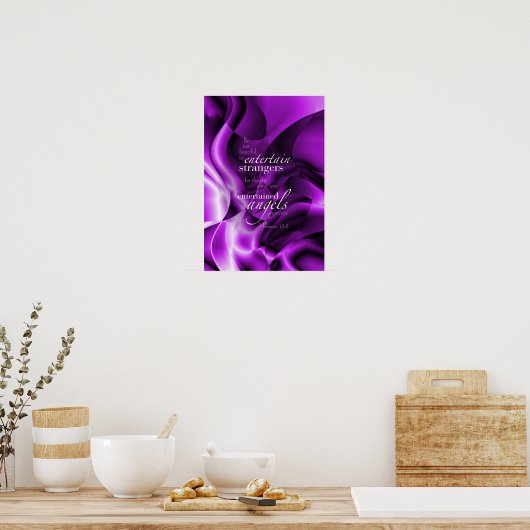 Poster Hébreux 13:2 (Cuisine)