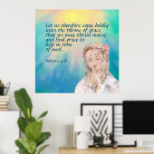 Poster Hébreux 4:16 (Bureau à domicile)