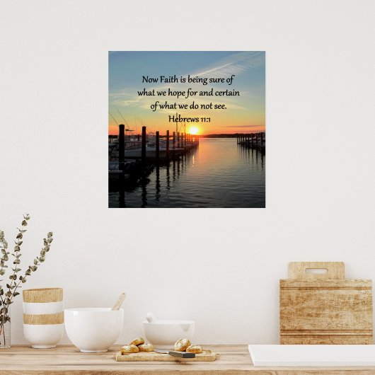 POSTER HÉBREWS 11:11 CONCEPTION DE SUNSET (Cuisine)
