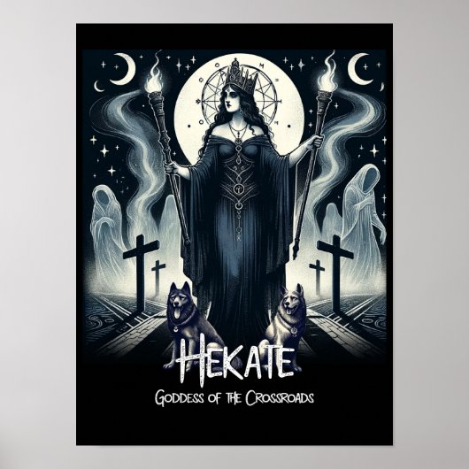 Poster Hécate Déesse des Carrefours Esprits Fantomatiques (Devant)