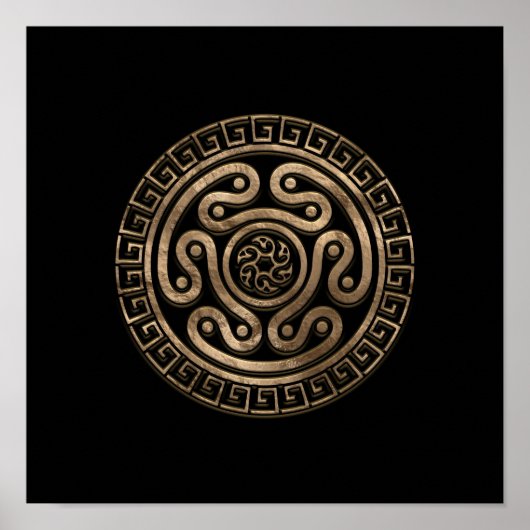 Poster Hecate Wheel Black and Gold (Devant)