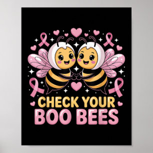 Poster Heck Your Boo Bees mignonne Cancer du Sein De