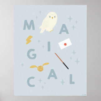 Poster Hedwigh "magique" typographie graphique
