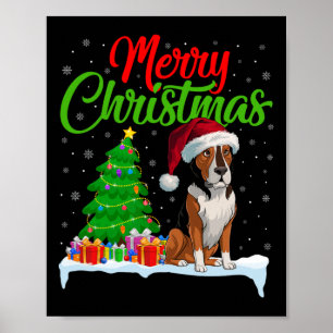 Poster Heeler Chien Feux de Noël Lumières Fantastiques No