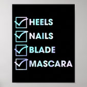 Poster Heels Nails Blade Maa Funny Design (Devant)